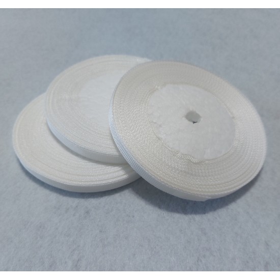 Лента репсовая (ширина 6 мм) цв. молочный, цена за катушку